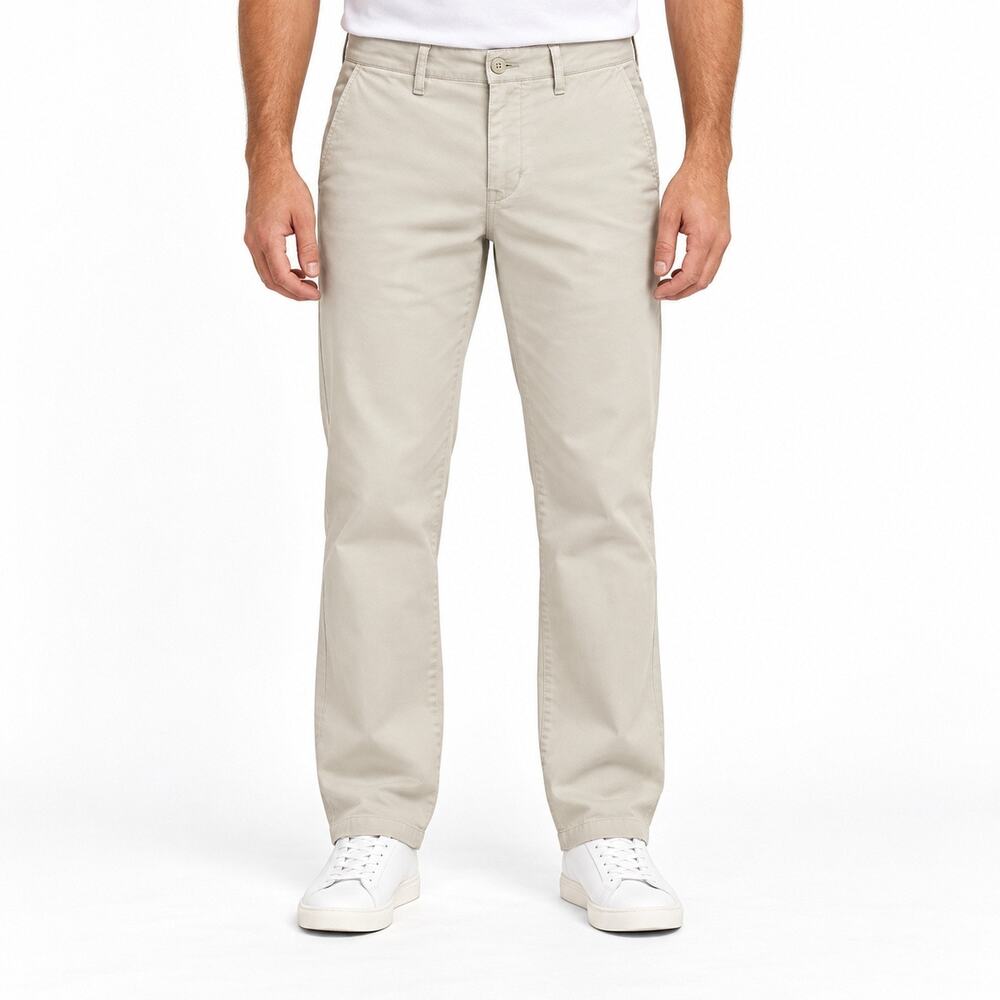 American Eagle Loose Lived-In Khakis Flex Pants Mens 30x32 Beige Casual Stretch